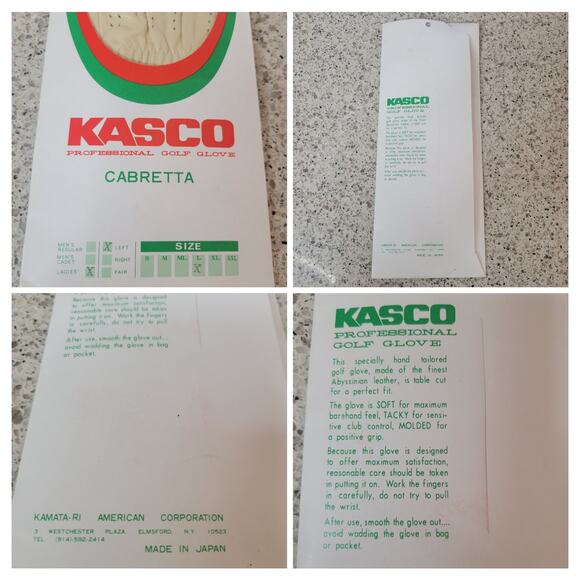 VTG Kasco Cabretta Ladies Leather Professional Golf Glove Walnut Creek Left sz L - Picture 5 of 12